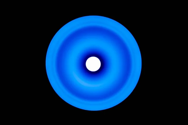 Μπλε Ηλεκτρικό Λαμπτήρα Led Λαμπτήρα Μαύρο Φόντο — Φωτογραφία Αρχείου