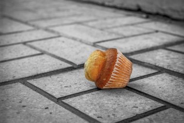 Muffin kaldırımda, görünümü Kapat