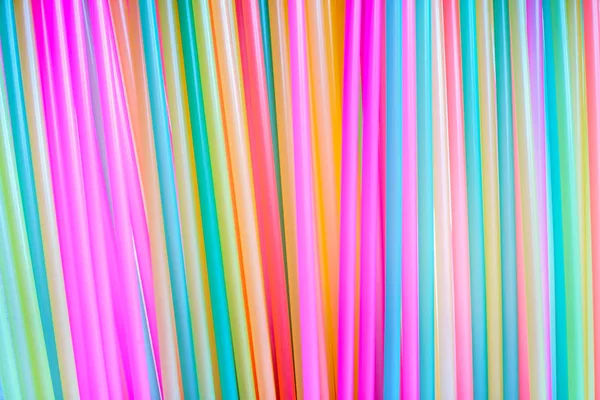 Muchas Pajitas Plástico Diferentes Colores —  Fotos de Stock