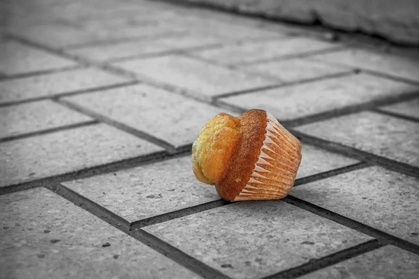 Muffin Chodníku Zblízka — Stock fotografie