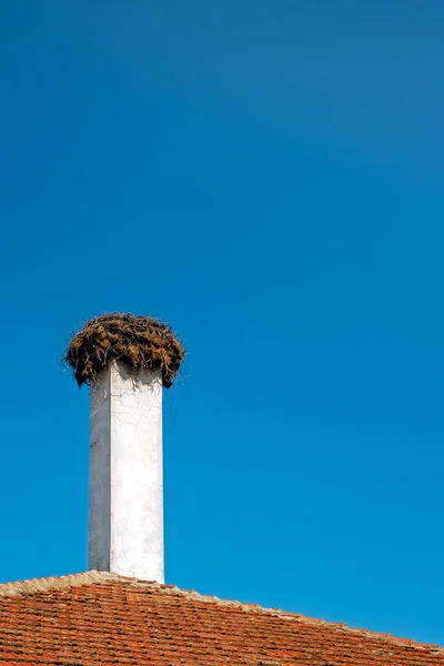Storks Nest Chimney — Stock Photo, Image
