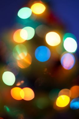 Koyu mavi arka plan, Blur bokeh ile soyut bulanık ışık