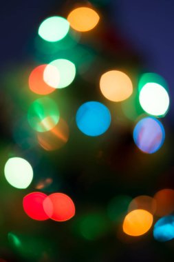 Koyu mavi arka plan, Blur bokeh ile soyut bulanık ışık