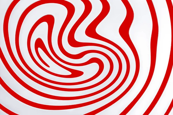 Simple spirale blanche sur fond rouge — Photo