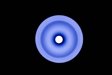 Siyah arka plan üzerinde led ampul ile elektrikli mavi lamba