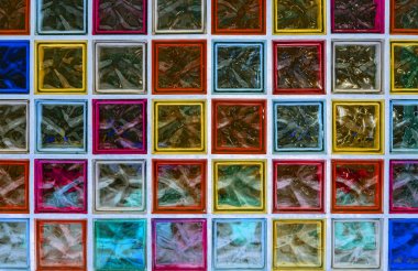 çok renkli cam bloklar