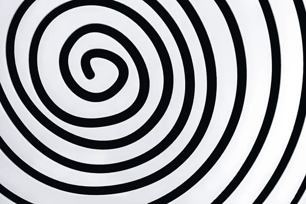 Simple white spiral on black background — Stock Photo, Image