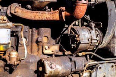 traktör kirli motor yakın