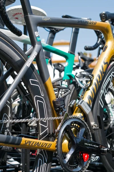Peter Sagan de Bora Hansgrohe bicicleta de reposição da equipe de ciclismo — Fotografia de Stock