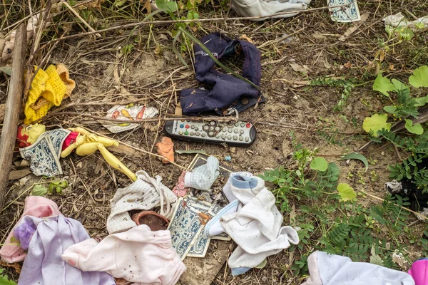 All kind of stuff abandoned in nature — Stock Photo, Image