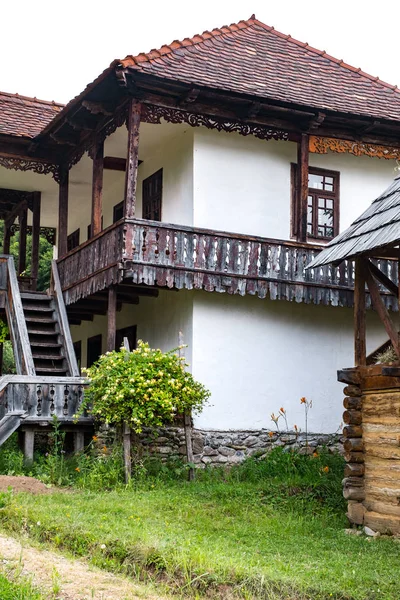 typical Romanian village with old peasant houses