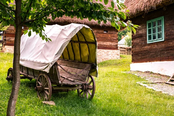 Typical Romanian village with old peasant houses — Stock Photo, Image