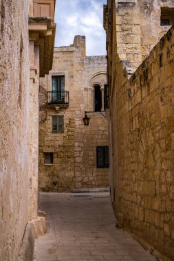 Mdina 'dan sokak sahnesi, Malta-sessiz şehir