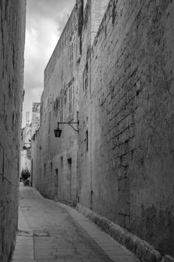 Mdina 'dan sokak sahnesi, Malta-sessiz şehir