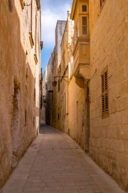 Mdina 'dan sokak sahnesi, Malta-sessiz şehir