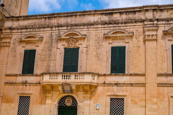 Gatuscen från Mdina, Malta-den tysta staden — Stockfoto