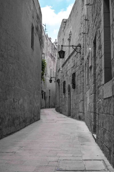 マルタのムディナからのストリートシーン - サイレントシティ — ストック写真