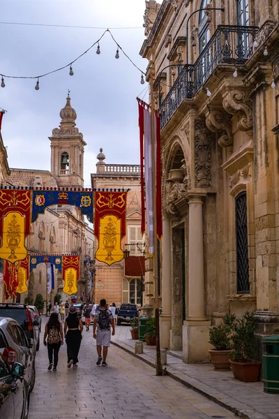 Mdina 'dan sokak sahnesi, Malta-sessiz şehir