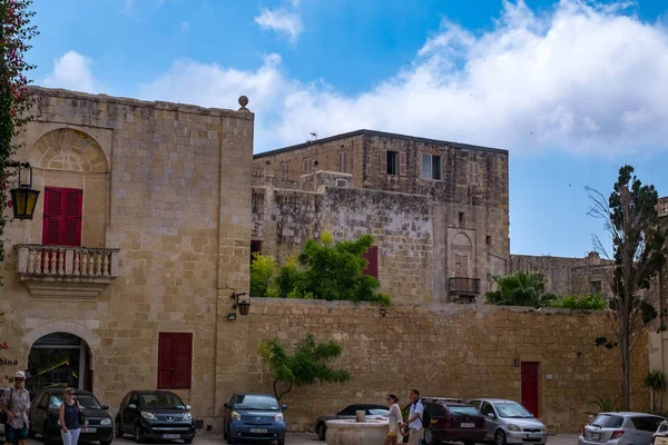 Gatuscen från Mdina, Malta-den tysta staden — Stockfoto