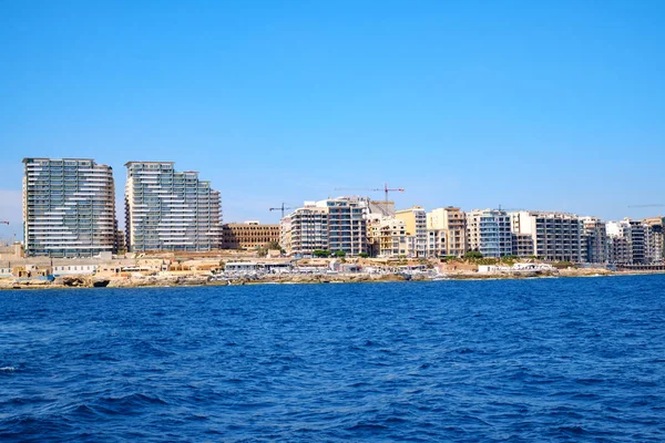 Sliema Malta Juli 2019 Blick Von Kreuzfahrtschiff Auf Die Ostküste — Stockfoto