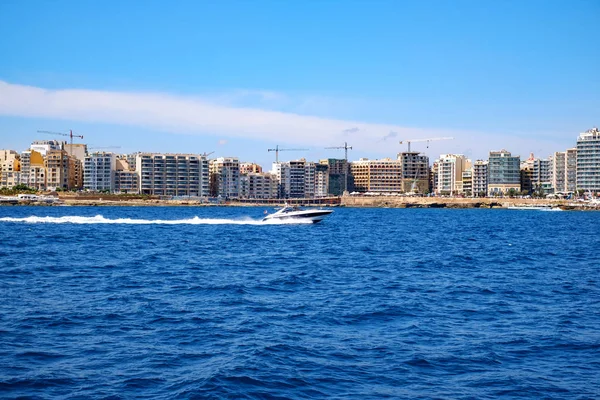 Sliema Malta Juli 2019 Blick Von Kreuzfahrtschiff Auf Die Ostküste — Stockfoto