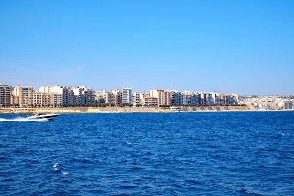 Sliema Malta Juli 2019 Blick Von Kreuzfahrtschiff Auf Die Ostküste — Stockfoto