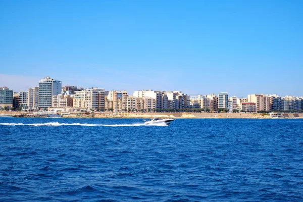 Sliema Malta Juli 2019 Blick Von Kreuzfahrtschiff Auf Die Ostküste — Stockfoto