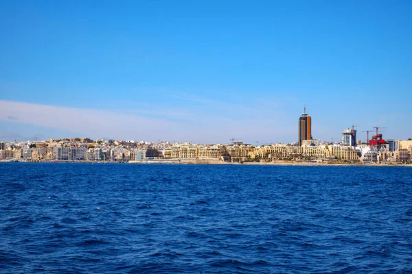 Sliema Malta Temmuz 2019 Malta Nın Doğu Kıyısı Yolcu Gemisinden — Stok fotoğraf