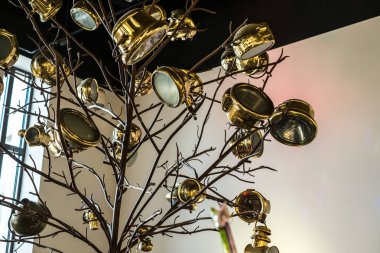 Otomobil ve Moda Müzesi'nin İçI Malaga, İspanya.