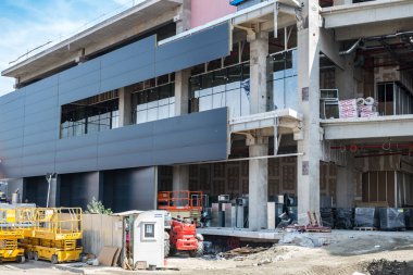 alışveriş merkezi Festivali Centrum şantiyede işçiler