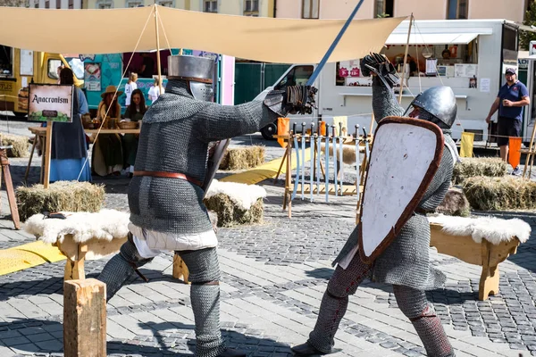 Rue épée combat performance — Photo