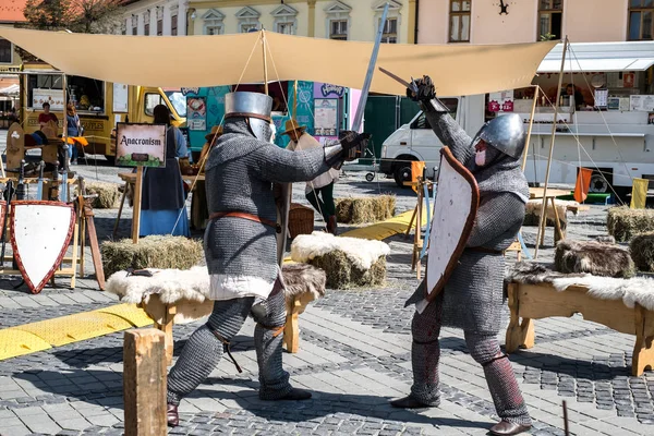 Rue épée combat performance — Photo