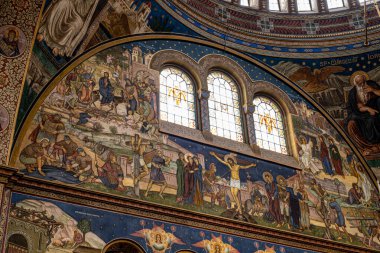 Sibiu Şehri, Romanya - 01 Nisan 2025, Sibiu 'daki Kutsal Üçleme Katedrali