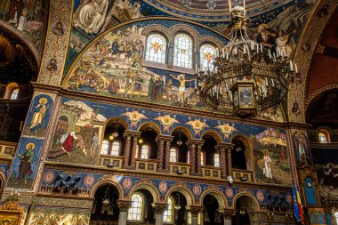 Sibiu Şehri, Romanya - 01 Nisan 2025, Sibiu 'daki Kutsal Üçleme Katedrali