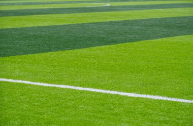 Freshly Cut Green Grass with Diagonal Lines