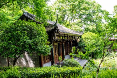 Chongqing, China - May 02, 2025 Chongqing Garden Expo Park is a thoughtfully designed combination of ecological restoration, cultural exhibit, and horticultural artistry, Yubei District Longjing Lake