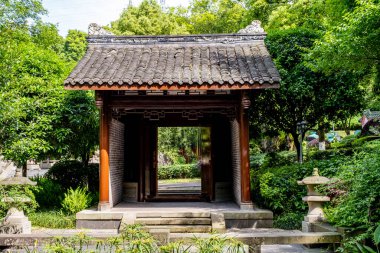 Chongqing, China - May 02, 2025 Chongqing Garden Expo Park is a thoughtfully designed combination of ecological restoration, cultural exhibit, and horticultural artistry, Yubei District Longjing Lake