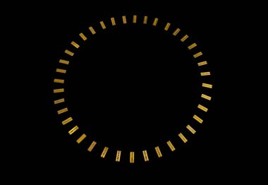 Siyah arkaplanda altın çubuklar