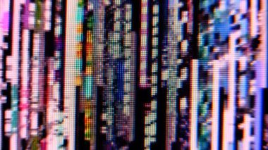 Ekran TV Arızası Hatası - Sinyal Bozukluğu Kırık Monitör, VHS statik gürültü arızası