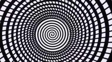 Hypnotic optical illusion and rhythmic visual movement background