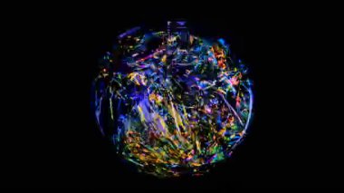 Abstract surreality motion graphics, vertigo hallucinations induced by stroboscopic flicker