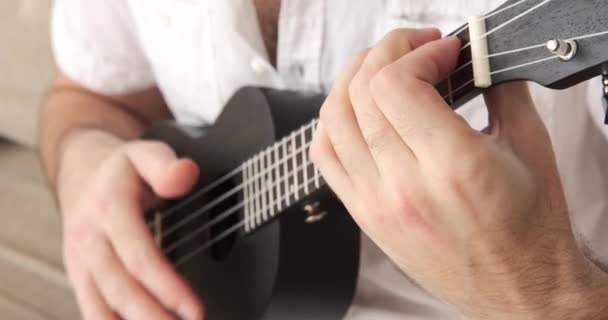 Gitar çalan müzisyenin eli — Stok video