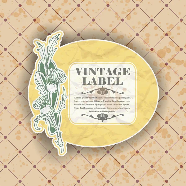 Card Image Vintage Label Style — Stock Vector