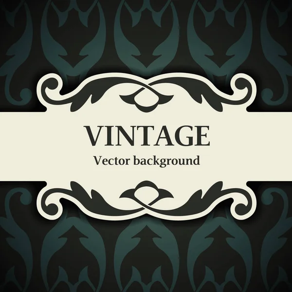 Vintage Virág Dísz Illusztráció Vektor Háttér — Stock Vector
