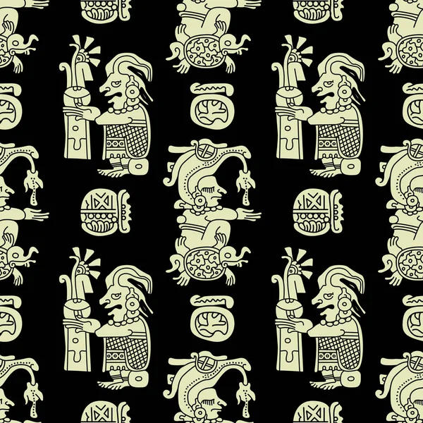 Background Seamless Pattern Maya Style — Stock Vector