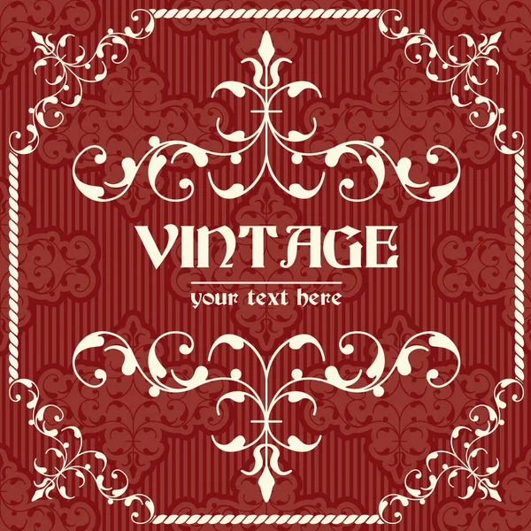 Vintage Rote Vektorschablone Mit Inschrift — Stockvektor