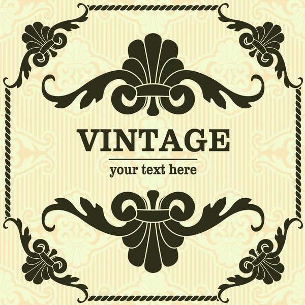 Plantilla Vector Verde Vintage Con Inscripción — Vector de stock