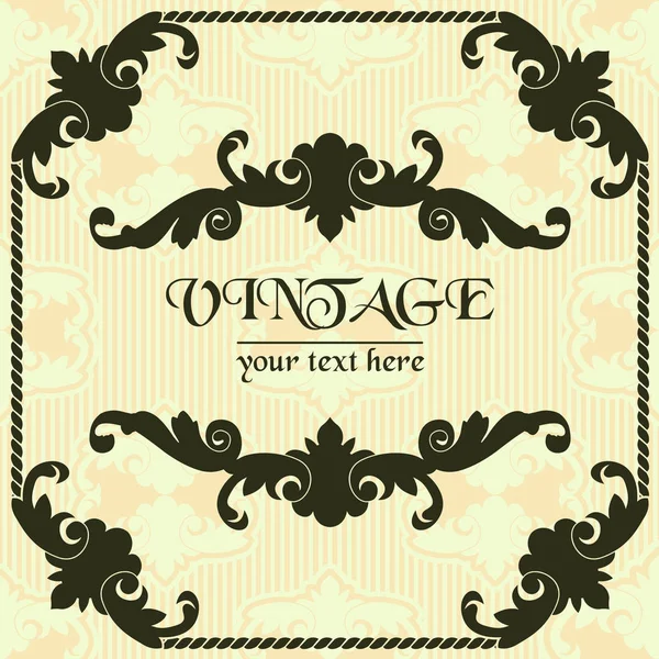 Ornate Vintage Design Copy Space Text Royalty Free Stock Illustrations