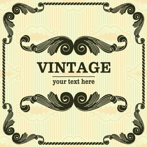 Sierlijke Vintage Design Met Kopieer Ruimte Voor Tekst — Stockvector