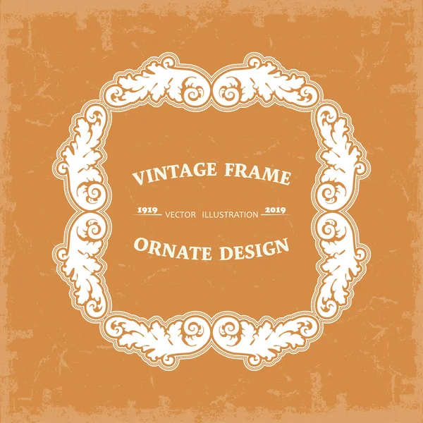 Díszes Vintage Design Másolási Hely Szöveghez — Stock Vector